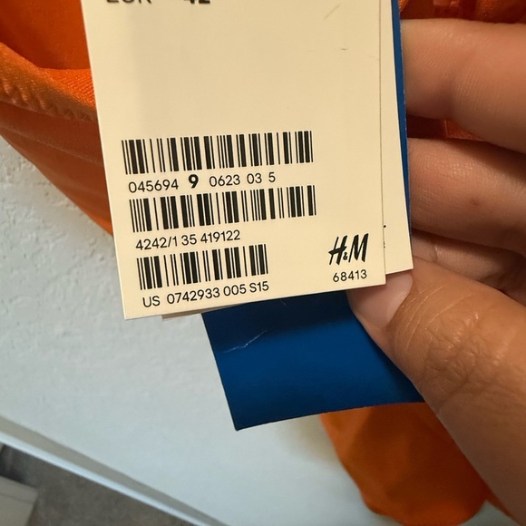 H &M Vibrant Orange One-Piece Swimsuit size 10 - Picture 4 of 4